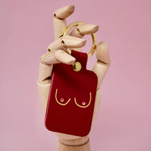 Afbeelding in Gallery-weergave laden, Boob sleutelhanger oxblood