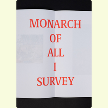 Afbeelding in Gallery-weergave laden, Colour Theory Max Pinkers | Limited dition Max Pinckers Colour Theory | Collaboration with Victoria Gonzalez-Figueras | Chapter Red Typography | Monarch of All I Survey | Max Pinckers