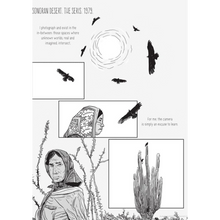 Afbeelding in Gallery-weergave laden, Stripbladzijde uit Photographic over de Seri in de Sonorawoestijn, met vogels en een cactus