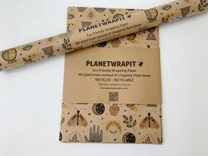 Gerecycleerd inpakpapier - Spellbound - rol 3m