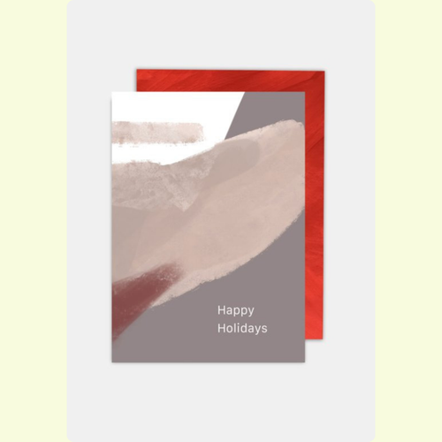 Wenskaart - happy holidays paint