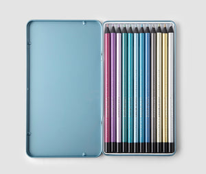 12 colour pencils - Metallic
