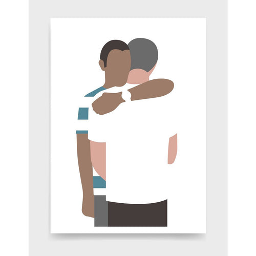 Poster knuffel man- 3 verschillende formaten